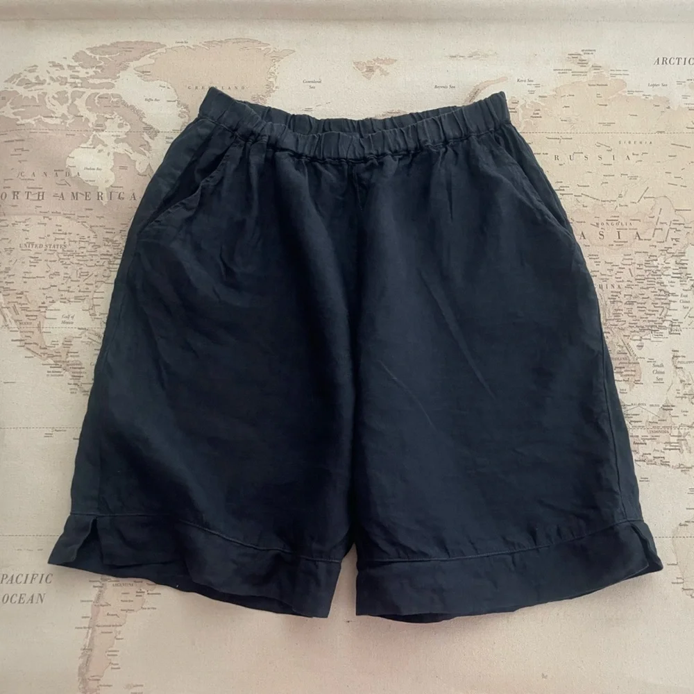 CP Shades Piper Linen Bermuda Shorts Size Large - Picture 3 of 14